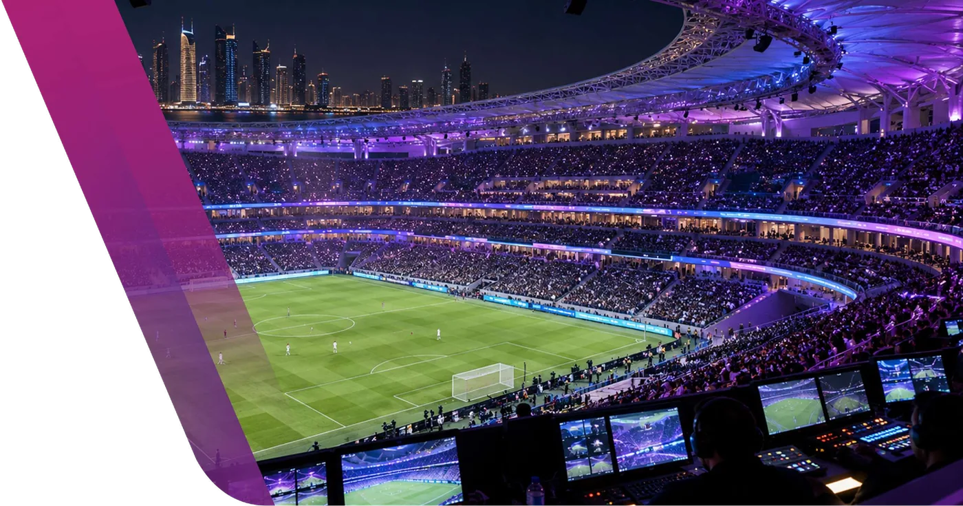 Stadium broadcast control room